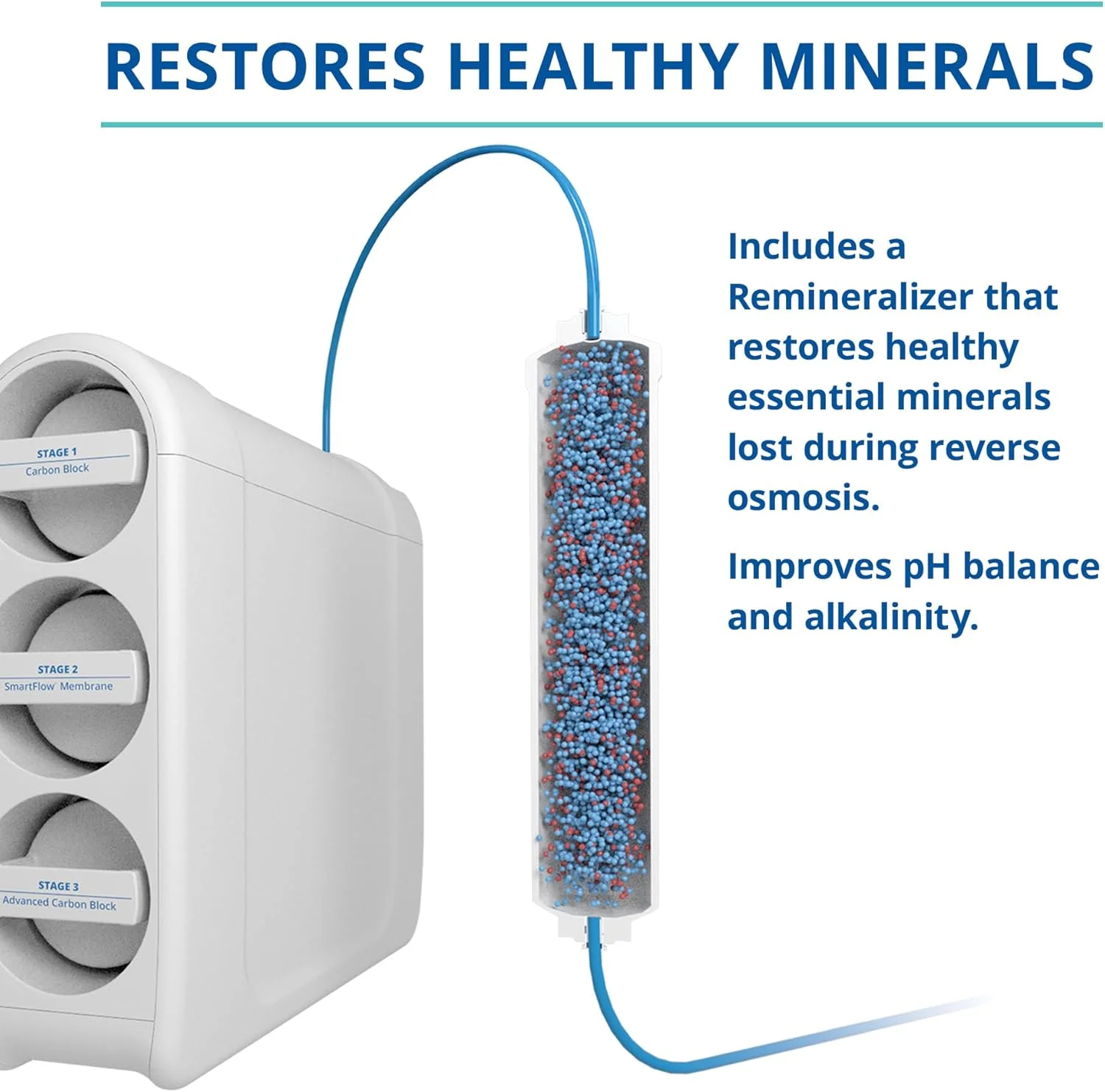 فیلتر آب اسمز معکوس Aquasana SmartFlow® | سیستم RO زیر سینک | دارای گواهی WQA تا 99.99% از 90 آلاینده از جمله فلوراید، PFAS، آرسنیک، سرب و کلر | شیر آب نیکل برس خورده فیلتر آب اسمز معکوس Aquasana SmartFlow® | سیستم RO زیر سینک | دارای گواهی WQA تا 99.99% از 90 آلاینده از جمله فلوراید، PFAS، آرسنیک، سرب و کلر | شیر آب نیکل برس خورده