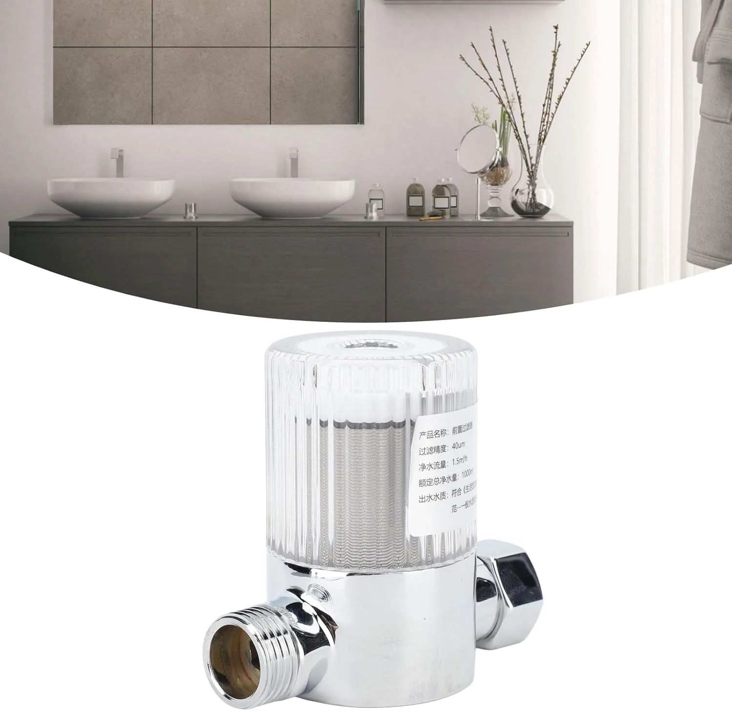 فیلتر رسوب 40 میکرونی، استیل ضد زنگ 316، سیستم پیش تصفیه آب کل خانه فیلتر رسوب 40 میکرونی، استیل ضد زنگ 316، سیستم پیش تصفیه آب کل خانه
