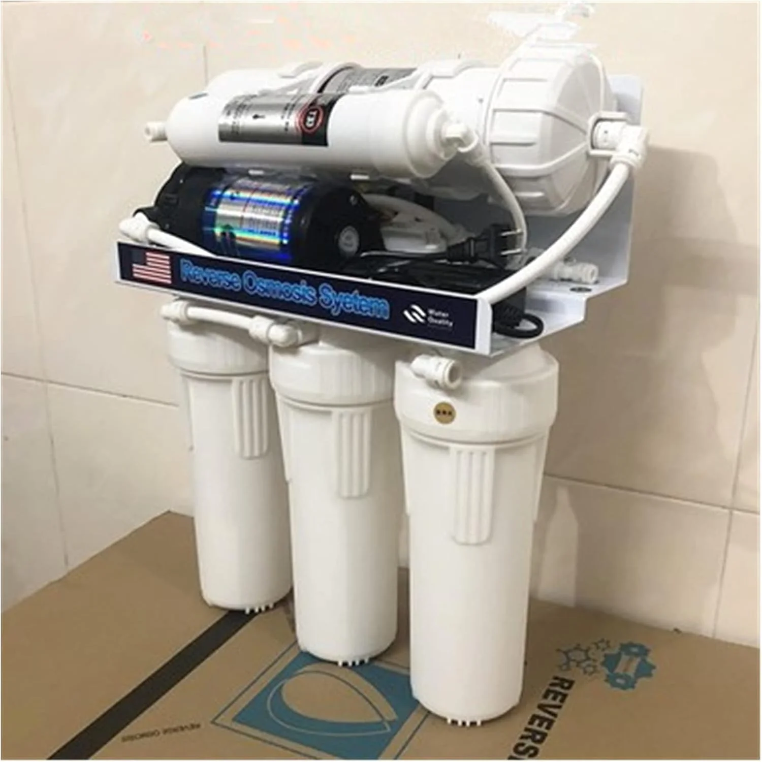 دستگاه تصفیه آب اسمز معکوس، 1 ست 600GPD، دستگاه آب خالص، قطعات فیلتر آب اسمز معکوس، پمپ آب RO، کلرزن نمکی، فیلتر آب زیر سینکی دستگاه تصفیه آب اسمز معکوس، 1 ست 600GPD، دستگاه آب خالص، قطعات فیلتر آب اسمز معکوس، پمپ آب RO، کلرزن نمکی، فیلتر آب زیر سینکی