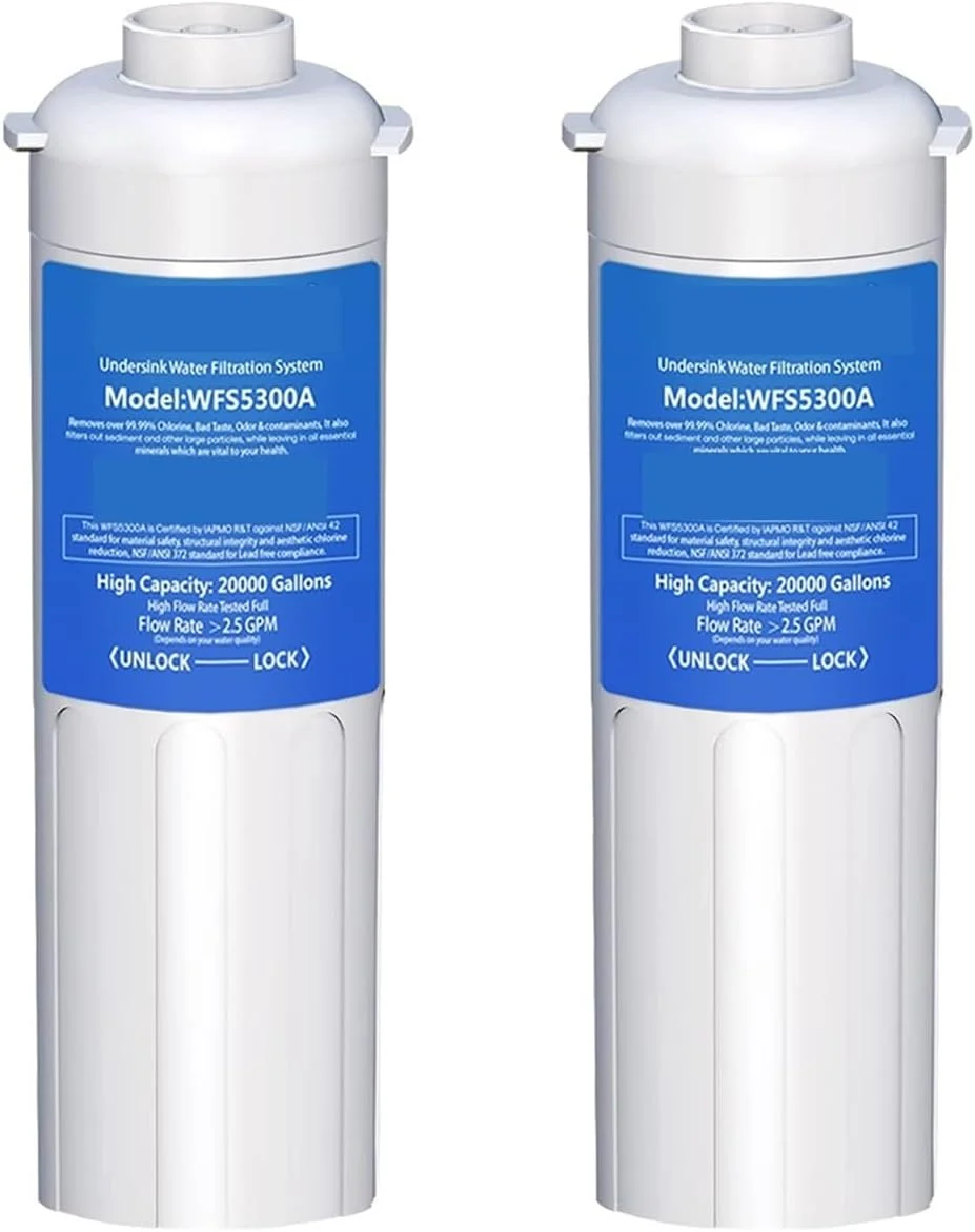 سیستم فیلتراسیون آب WERTYFF، فیلتر جایگزین برای سیستم فیلتراسیون آب آشامیدنی زیر سینک (2 عدد فیلتر جایگزین)