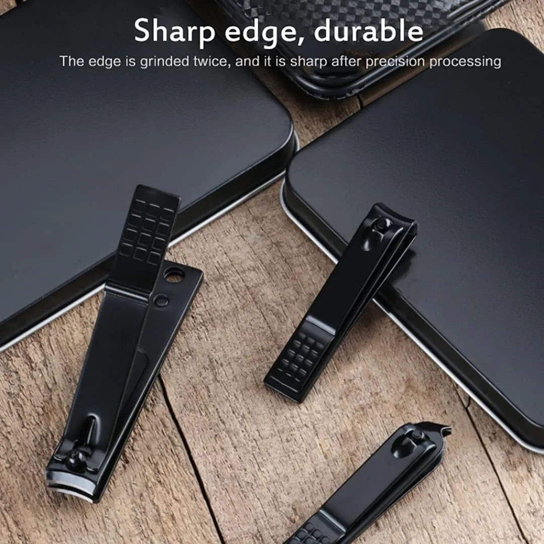 مجموعه پیرایش مردانه (12 تکه) | مجموعه نظافت استیل ضد زنگ | مجموعه مانیکور پدیکور | کیف مسافرتی چرمی جمع و جور | ابزار مراقبت از صورت، مراقبت از پا، مراقبت از دست