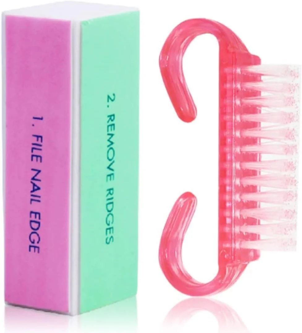 ست ۶ تکه مانیکور پدیکور برای بانوان، سوهان ناخن و بافر قابل شستشو، ست ابزار حرفه ای ناخن