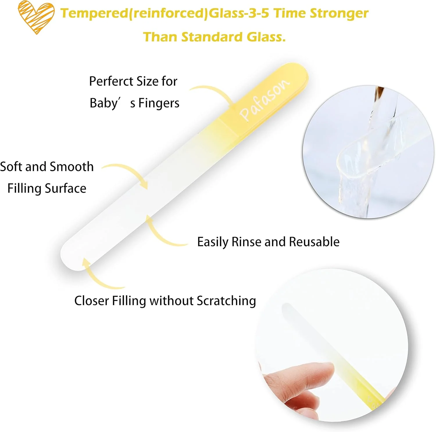 قیچی ناخن نوزاد با نوک گرد ایمن و ست سوهان ناخن شیشه ای نوزاد پافاسون، فولاد ضد زنگ، شیشه فلوت چک، هدیه ایده آل برای نوزادان، کودکان نوپا، نوزاد، کودکان خردسال