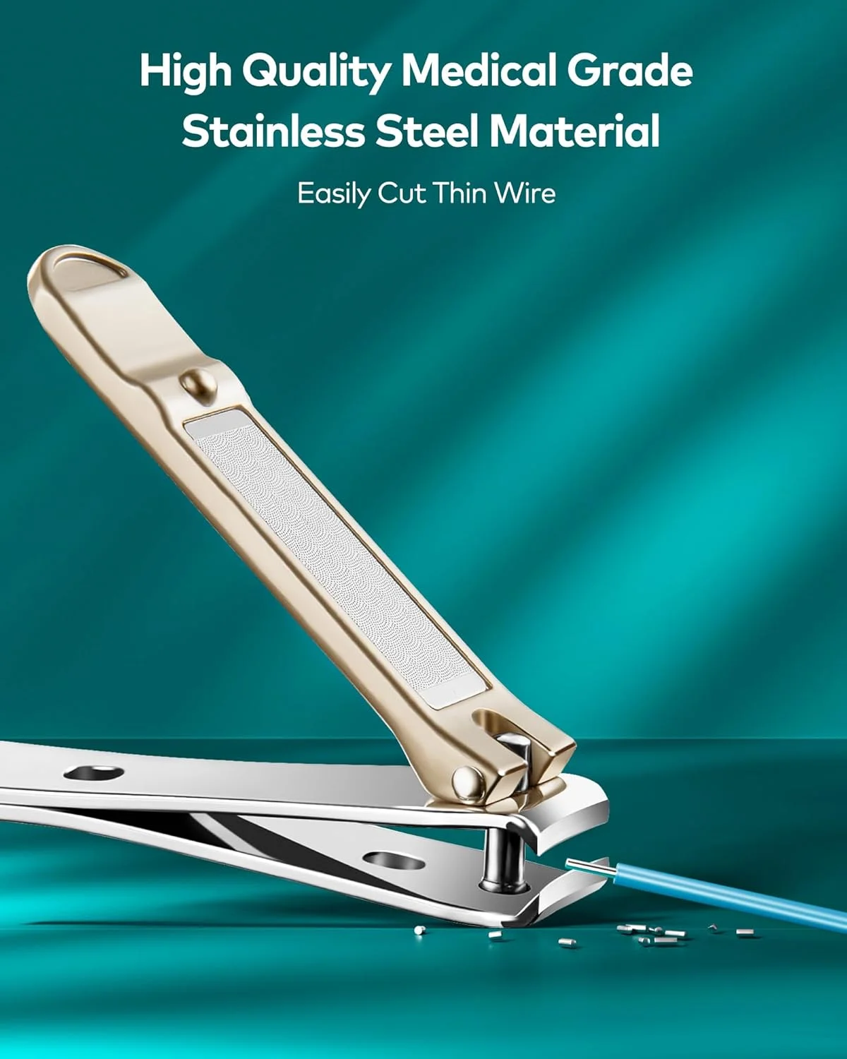 ست ۴ تکه مانیکور و پدیکور استیل ضد زنگ MR.GREEN، کیت پیرایش درجه پزشکی با جعبه هدیه و کیف مسافرتی برای آقایان و بانوان