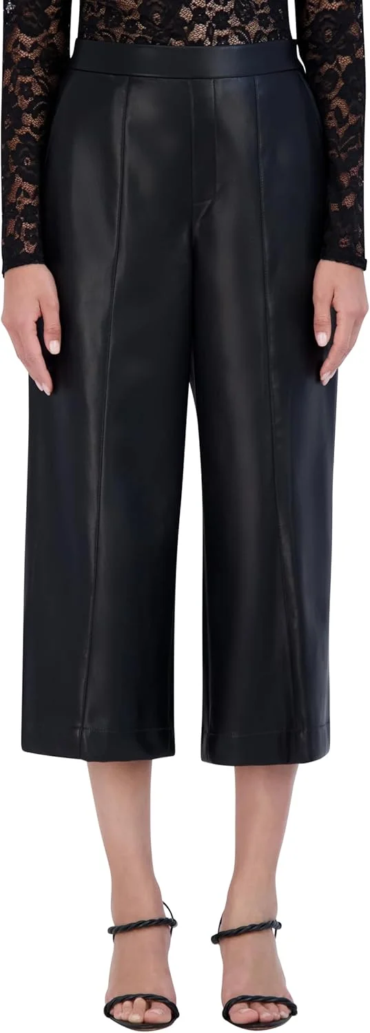 شلوار زنانه چرم مصنوعی کوتاه BCBG New York (تک عددی)