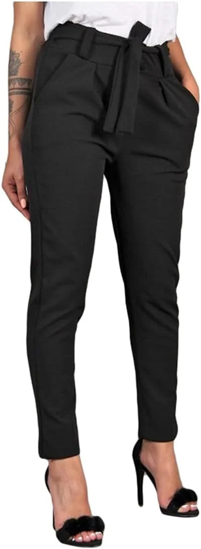 شلوار زنانه شلوار گشاد شیفون زنانه با کمر بلند مشکی خاکی سبز (رنگ: C، سایز: XX-Large)