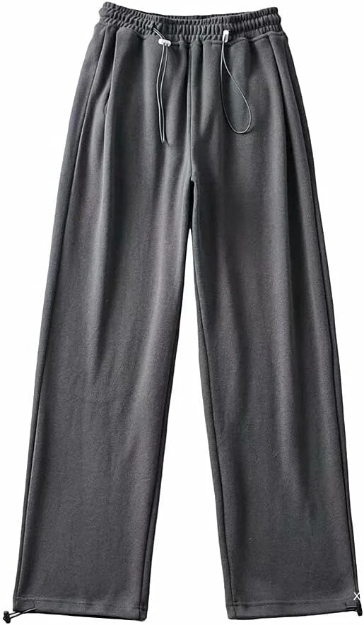 شلوار زنانه کمر بلند، شلوار مد روز زنانه، راسته، کمر کشی، بند دار، گشاد، شلوار پاچه پهن، لباس تابستانی زنانه (رنگ: خاکستری تیره، سایز: بزرگ)