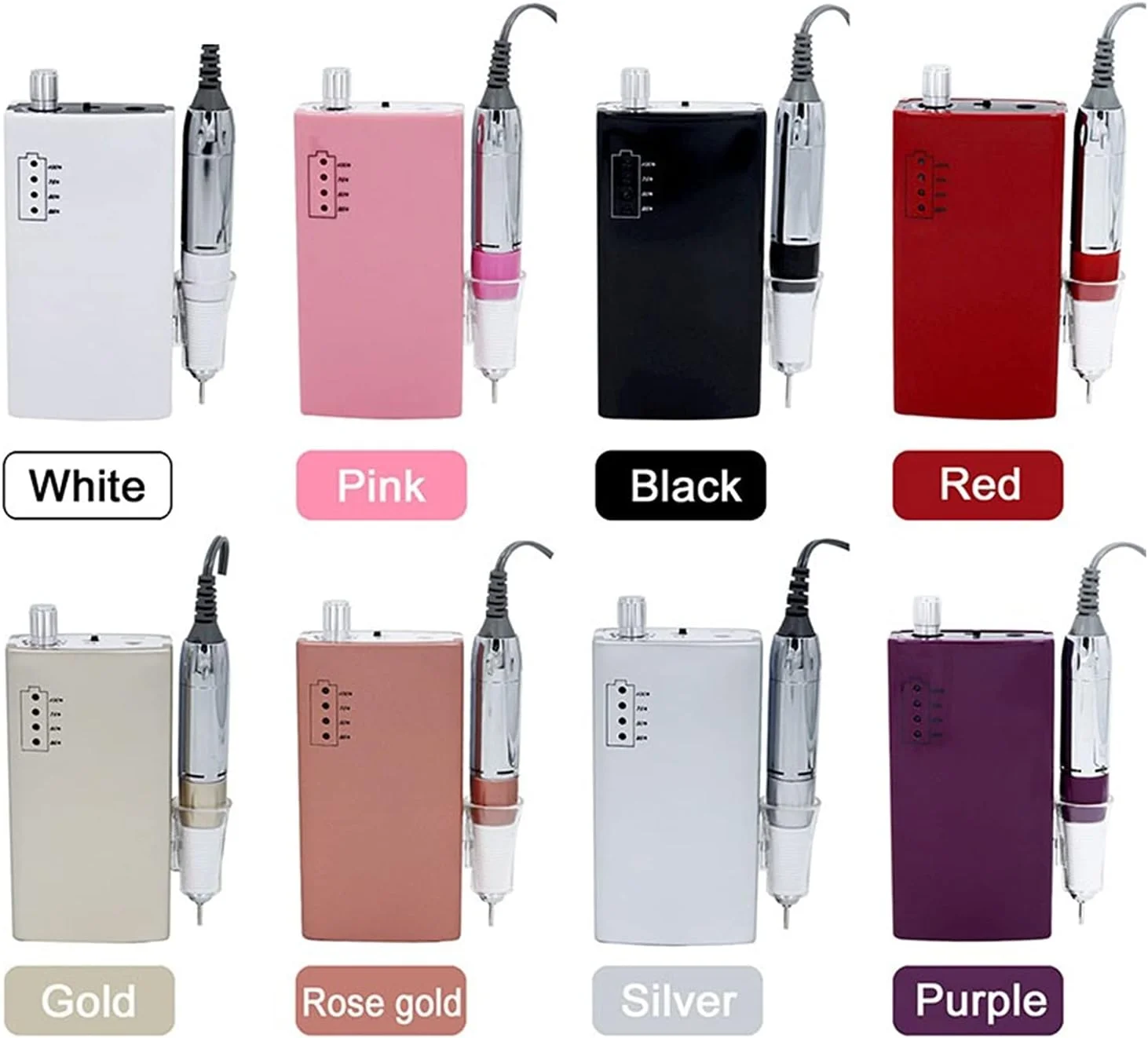 دستگاه سوهان ناخن برقی قابل حمل 30000 دور در دقیقه، ست مانیکور پدیکور شارژی مناسب استفاده در سالن و منزل