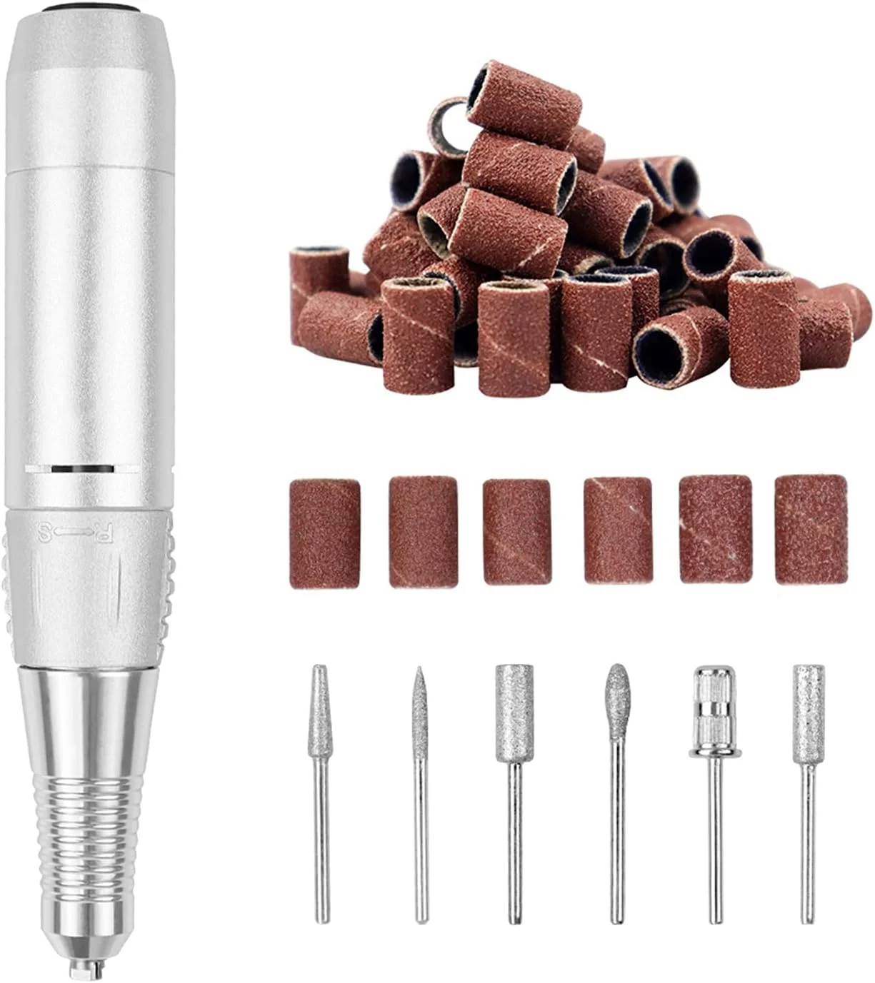 دستگاه مانیکور برقی 20 وات 35000 دور در دقیقه با لوازم جانبی، شامل فرز و سری های مختلف