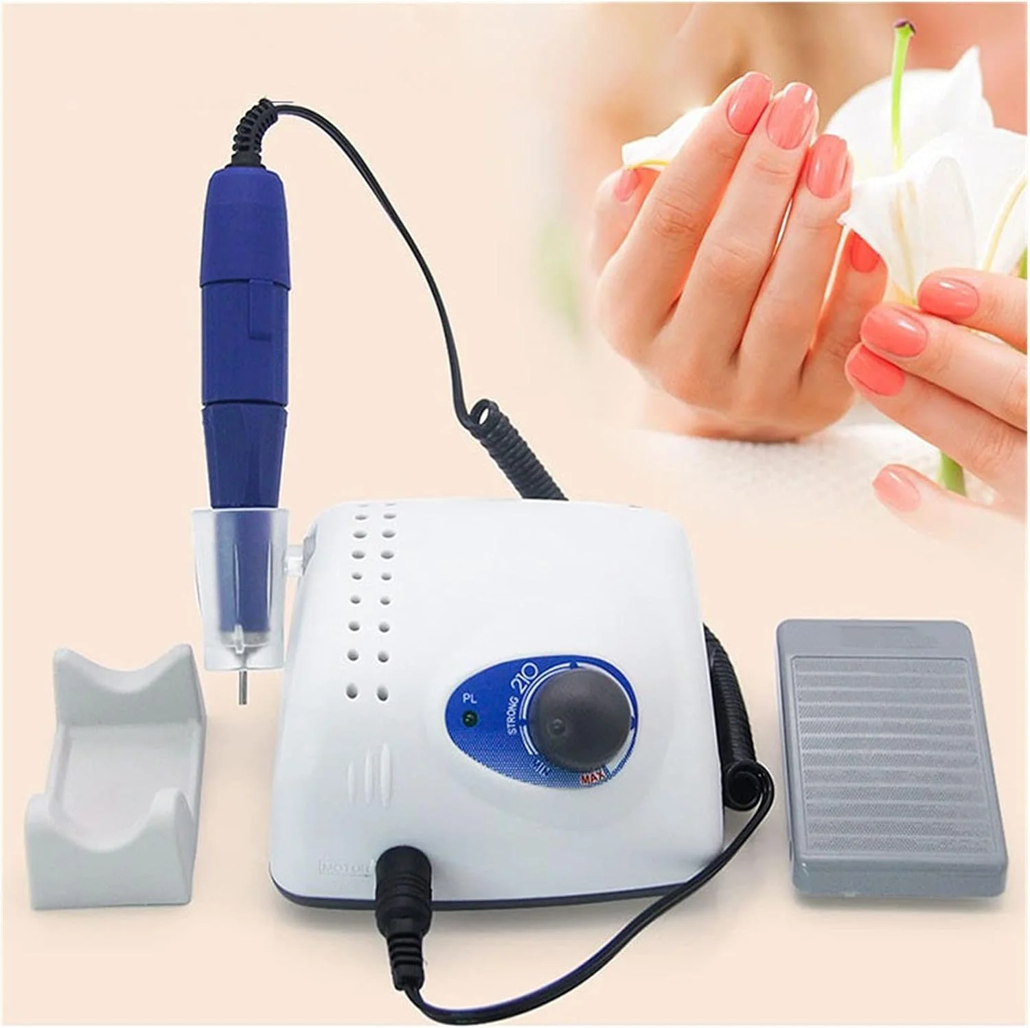 دستگاه سوهان برقی ناخن تمکین 35000 دور در دقیقه، دستگاه مانیکور برقی برای مانیکور پدیکور، ابزار سوهان ناخن، کیت ابزار مته، دستگاه قابل حمل مانیکور پدیکور