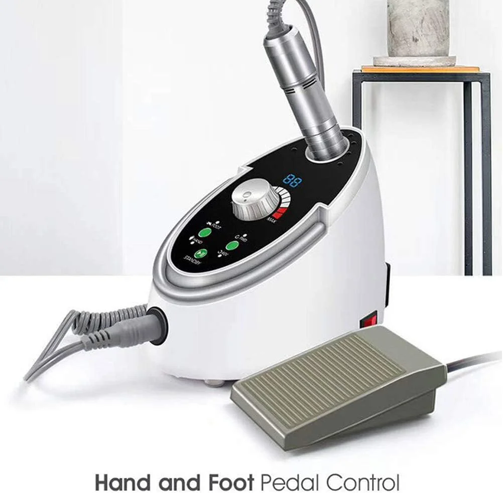 ست دستگاه ماشین مانیکور و پدیکور برقی ۳۵۰۰۰ دور در دقیقه با ابزار سوهان ناخن