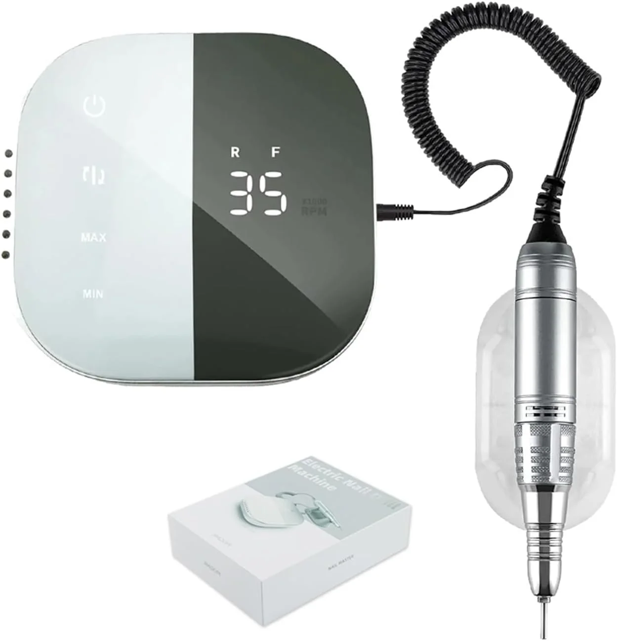 دستگاه سوهان ناخن، دستگاه برقی سوهان ناخن 35000 دور در دقیقه، دستگاه مانیکور حرفه ای قدرتمند برای مانیکور خانگی و سالن