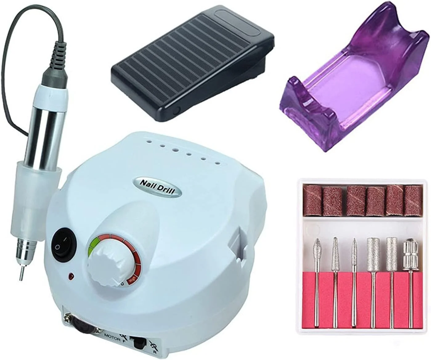 دستگاه سوهان برقی ناخن 35000 دور در دقیقه، دستگاه مانیکور و پدیکور حرفه ای، قابل حمل برای استفاده در سالن و منزل