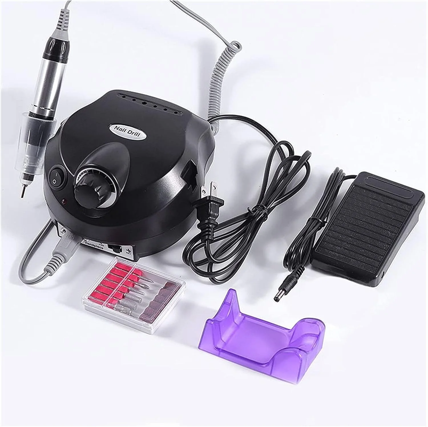 دستگاه سوهان برقی ناخن تمکین 35000 دور در دقیقه، دستگاه مانیکور و پدیکور حرفه ای، قابل حمل برای استفاده در سالن و منزل