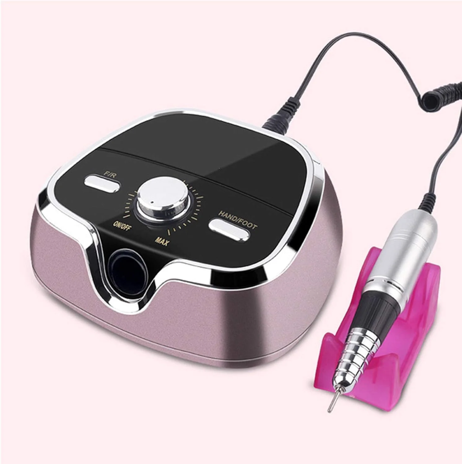 دستگاه سوهان ناخن برقی 35000 دور در دقیقه، کیت قابل حمل، دستگاه حرفه ای مانیکور پدیکور، با 6 سری و 6 نوار سنباده