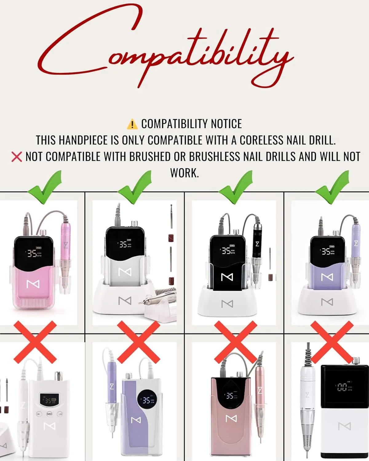 هندپیس موتور بدون هسته M - Mase با سرعت 35000 دور در دقیقه - فقط هندپیس (هندپیس - مشکی)