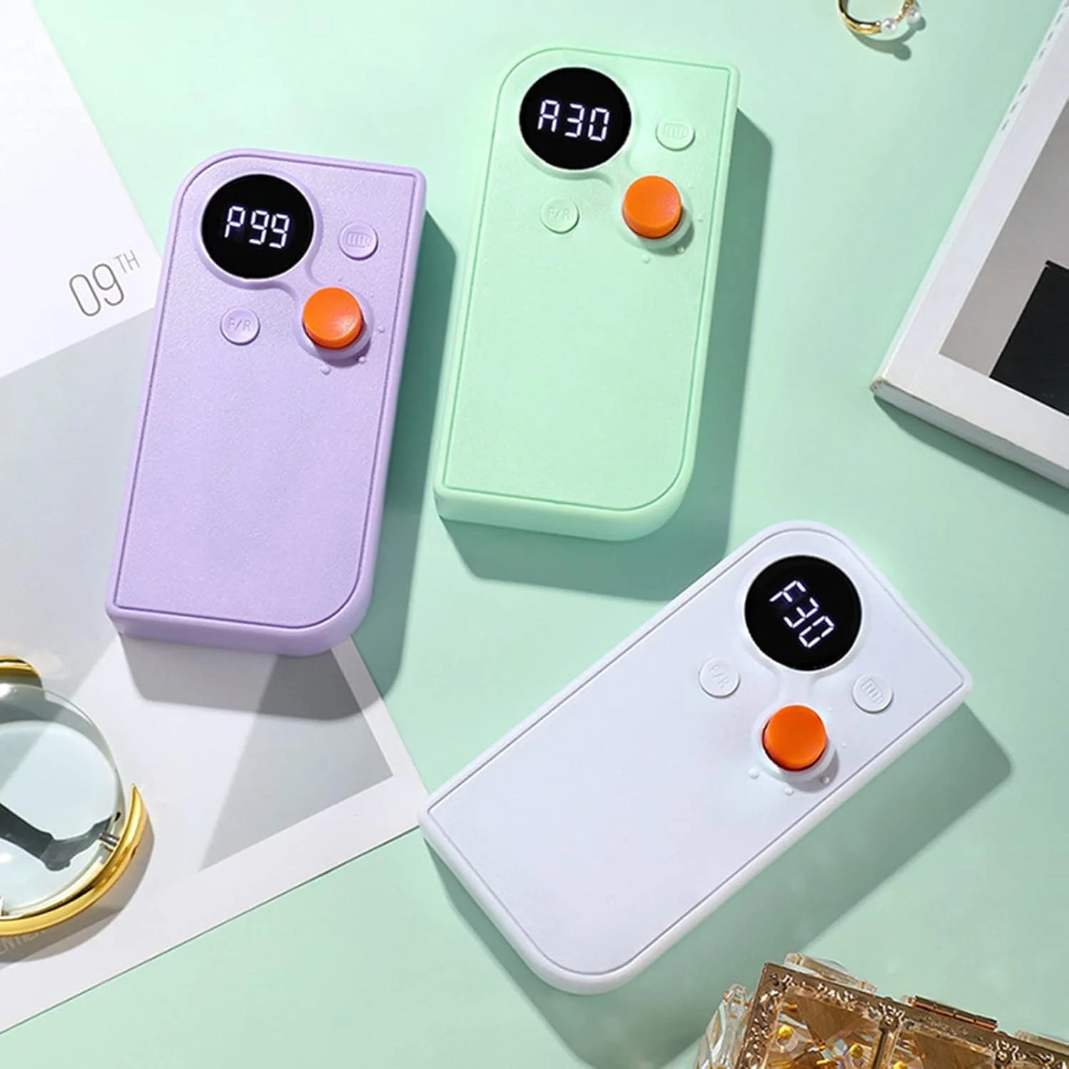 دستگاه سوهان برقی ناخن حرفه ای 0-30000 دور در دقیقه، ست سوهان ناخن با صفحه نمایش LED، دستگاه سنگ زنی ناخن قابل حمل برای ناخن های اکریلیک، پولیش، ابزار مانیکور پدیکور (بنفش)