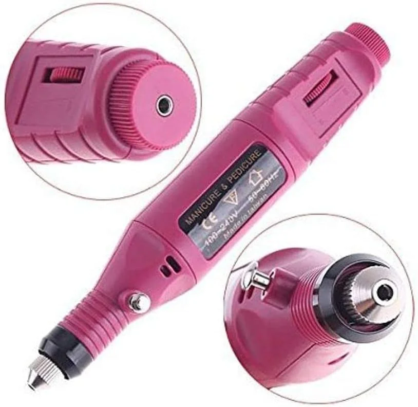 دستگاه برقی صنایع دستی DIY مدل CT-DIY-HI-24668، کیت حرفه ای سوهان ناخن، کیت قابل حمل مانیکور پدیکور و طراحی ناخن مناسب برای اکریلیک