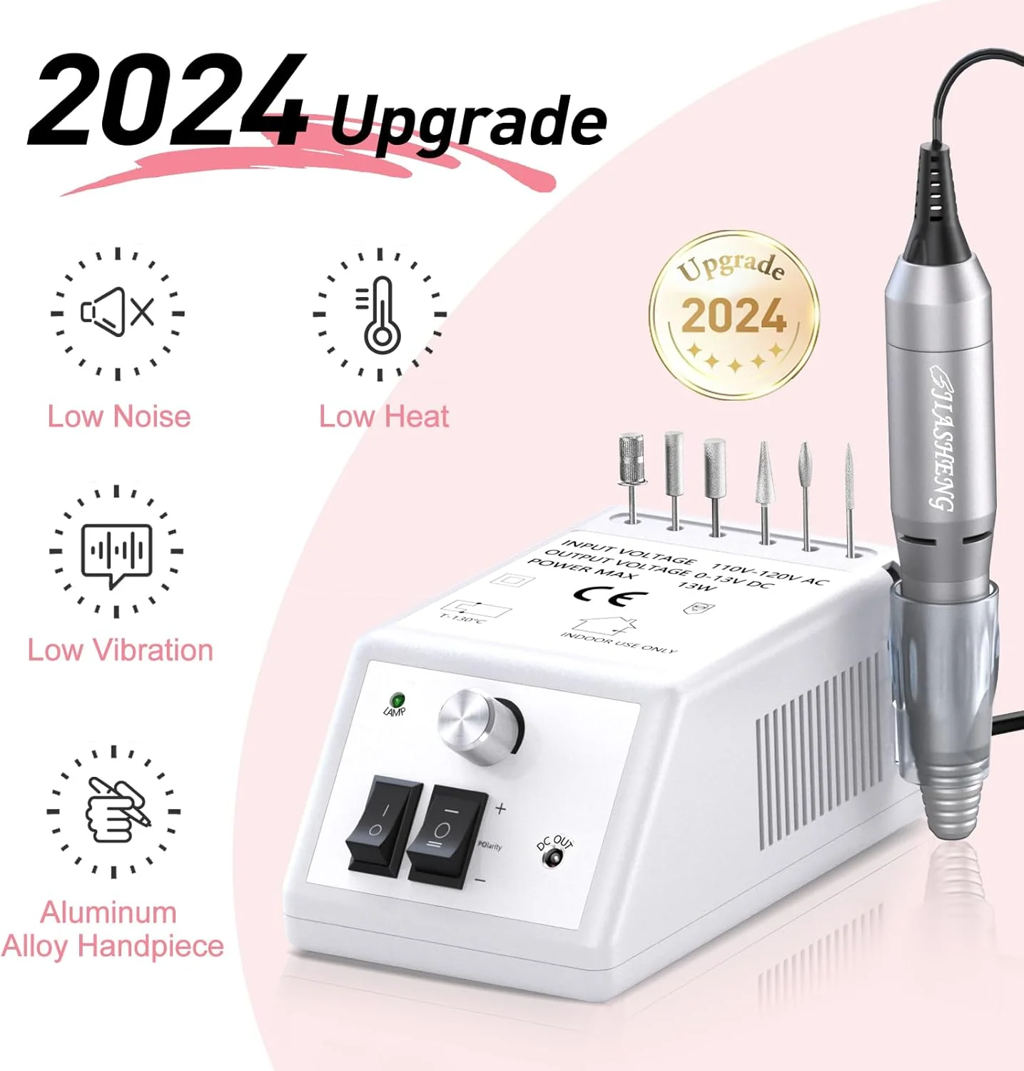 دستگاه سوهان ناخن حرفه ای Jiasheng، دستگاه برقی سوهان ناخن 20000 دور در دقیقه، سوهان برقی ناخن برای ناخن های اکریلیک، ناخن های ژلی، ابزارهای مانیکور پدیکور برای استفاده در سالن، سفید دستگاه سوهان ناخن حرفه ای Jiasheng، دستگاه برقی سوهان ناخن 20000 دور در دقیقه، سوهان برقی ناخن برای ناخن های اکریلیک، ناخن های ژلی، ابزارهای مانیکور پدیکور برای استفاده در سالن، سفید