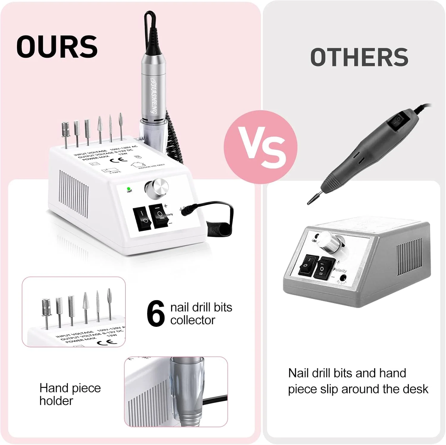 دستگاه سوهان ناخن حرفه ای Jiasheng، دستگاه برقی سوهان ناخن 20000 دور در دقیقه، سوهان برقی ناخن برای ناخن های اکریلیک، ناخن های ژلی، ابزارهای مانیکور پدیکور برای استفاده در سالن، سفید دستگاه سوهان ناخن حرفه ای Jiasheng، دستگاه برقی سوهان ناخن 20000 دور در دقیقه، سوهان برقی ناخن برای ناخن های اکریلیک، ناخن های ژلی، ابزارهای مانیکور پدیکور برای استفاده در سالن، سفید