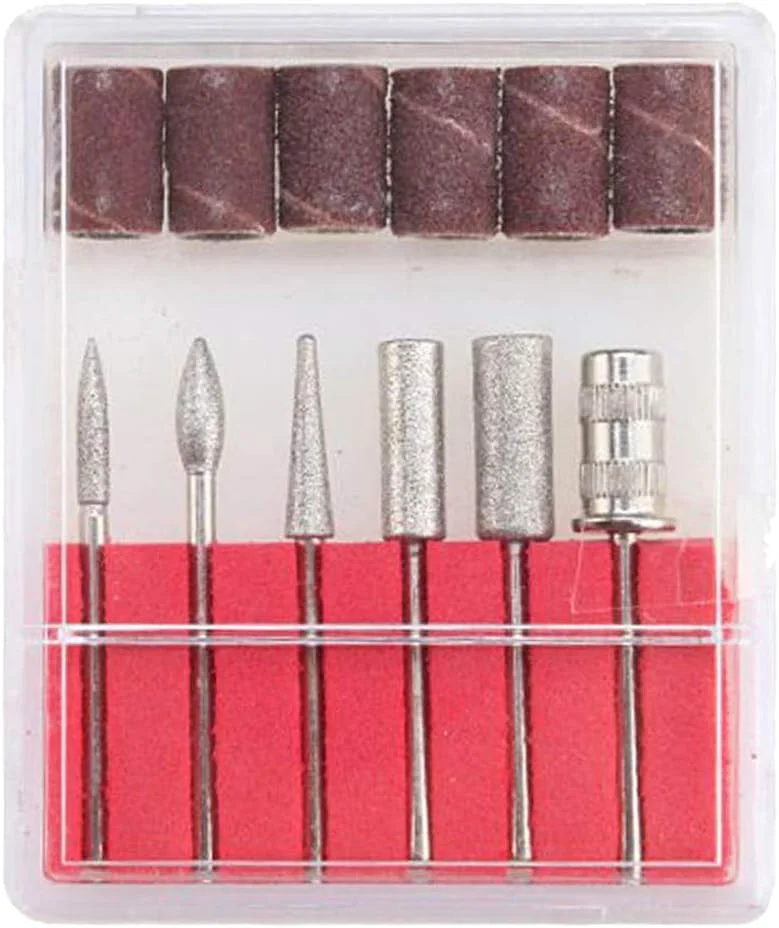 ست دریل و سوهان ناخن برقی حرفه ای برای مانیکور و پدیکور به همراه سری های مختلف سمباده و آداپتور (طرح شماره 3، ست ناخن)