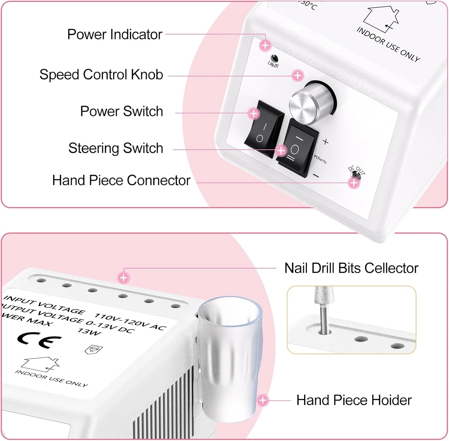 دستگاه سوهان ناخن حرفه ای Jiasheng، دستگاه برقی سوهان ناخن 20000 دور در دقیقه، سوهان برقی ناخن برای ناخن های اکریلیک، ناخن های ژلی، ابزارهای مانیکور پدیکور برای استفاده در سالن، سفید دستگاه سوهان ناخن حرفه ای Jiasheng، دستگاه برقی سوهان ناخن 20000 دور در دقیقه، سوهان برقی ناخن برای ناخن های اکریلیک، ناخن های ژلی، ابزارهای مانیکور پدیکور برای استفاده در سالن، سفید