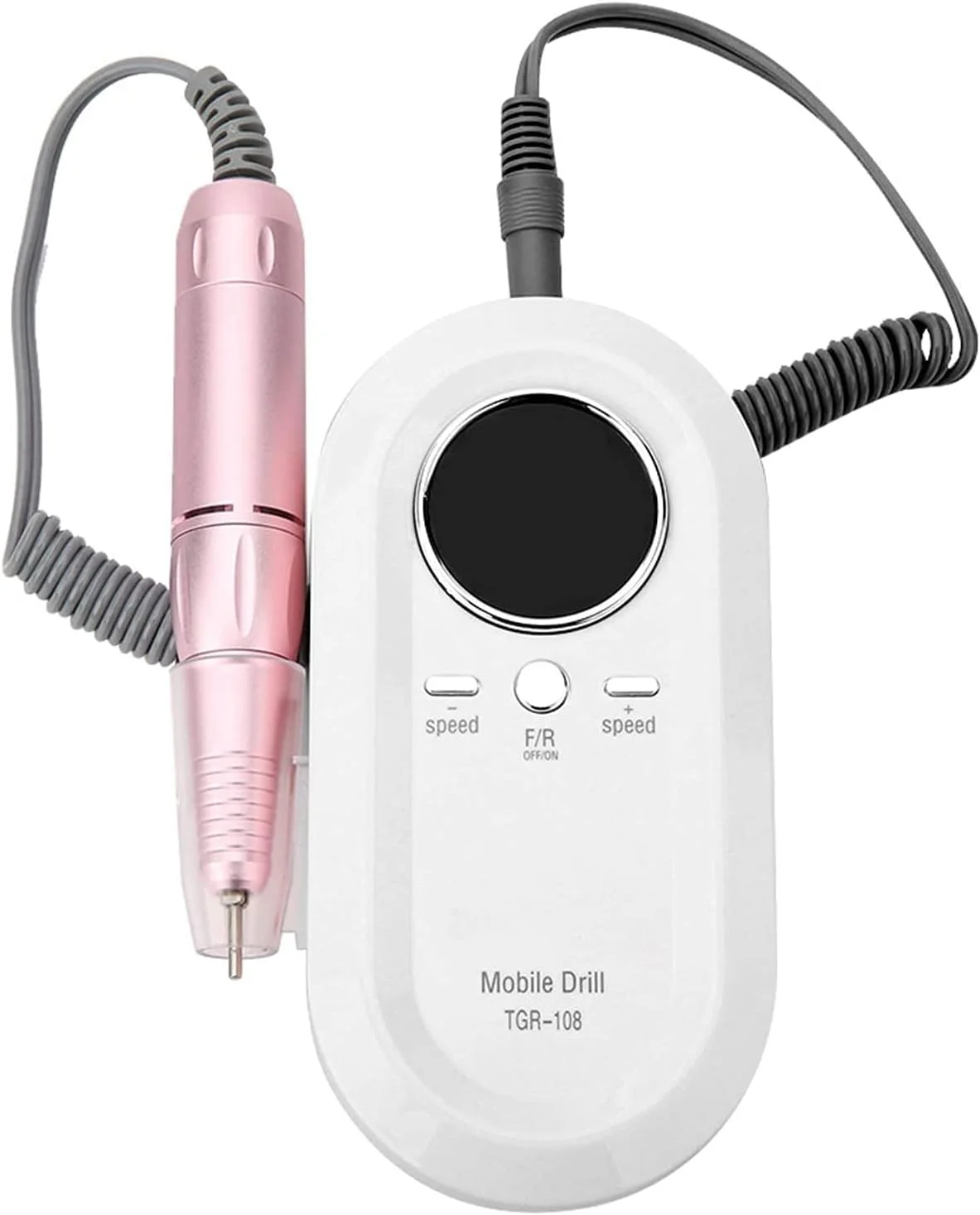 دستگاه سوهان برقی ناخن با 6 سری، 30000 دور در دقیقه، شارژی، بدون سیم، حرفه ای، موتور براشلس قدرتمند مناسب ناخن های اکریلیک، کم صدا (رنگ: سفید)