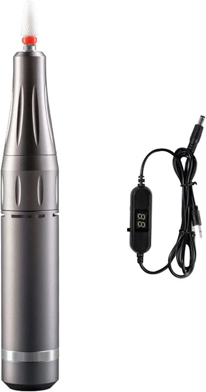 دستگاه مانیکور برقی 35000 دور در دقیقه، مناسب برای ناخن های اکریلیک، حرفه ای، بی صدا، USB، مناسب برای استفاده در خانه و سالن