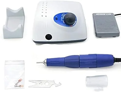 دستگاه سوهان برقی ناخن 65 وات مدل Strong 210 102L بدون برس، مناسب مانیکور و پدیکور، سرعت 35000 دور در دقیقه به همراه سری سوهان