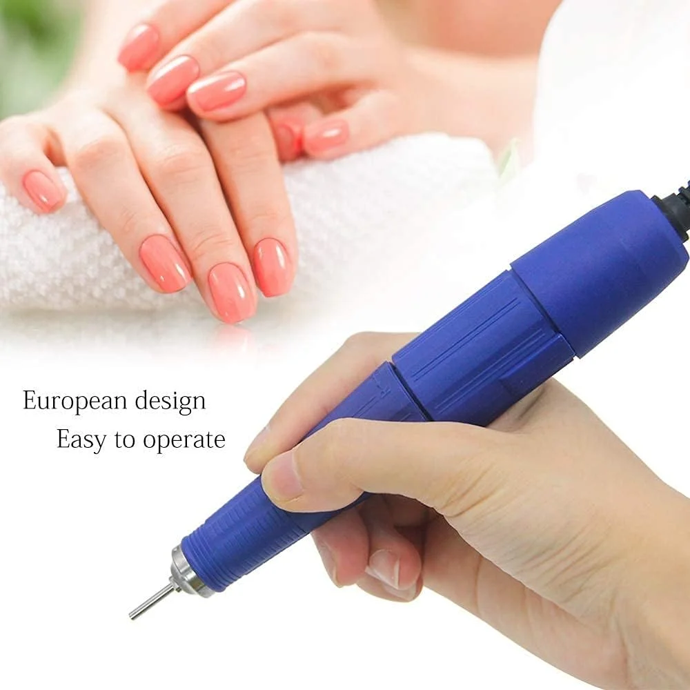 دستگاه سوهان برقی ناخن 65 وات مدل Strong 210 102L بدون برس، مناسب مانیکور و پدیکور، سرعت 35000 دور در دقیقه به همراه سری سوهان