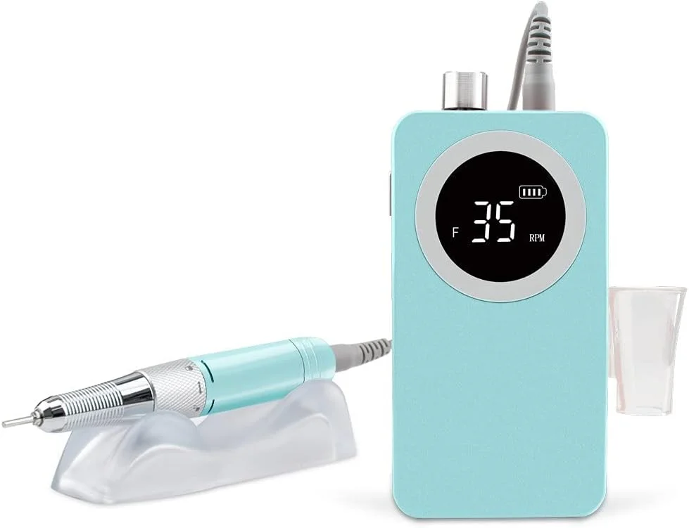 دستگاه سوهان برقی ناخن - ست سوهان شارژی بی سیم برای مانیکور پدیکور، 35000 دور در دقیقه