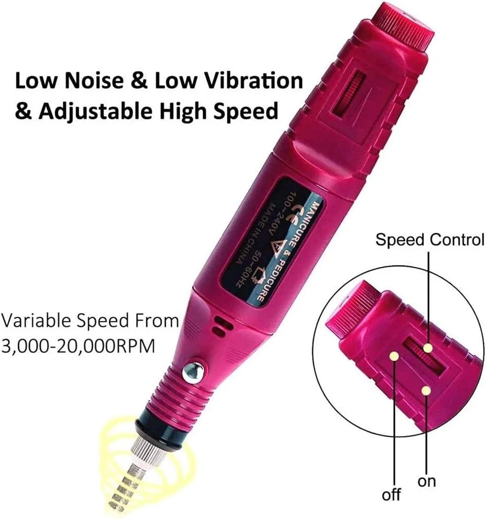 دستگاه مانیکور برقی ناخن، سوهان برقی ناخن، دستگاه سوهان ناخن برقی، کیت مانیکور پدیکور مناسب استفاده شخصی و سالن (رنگ: آبی)