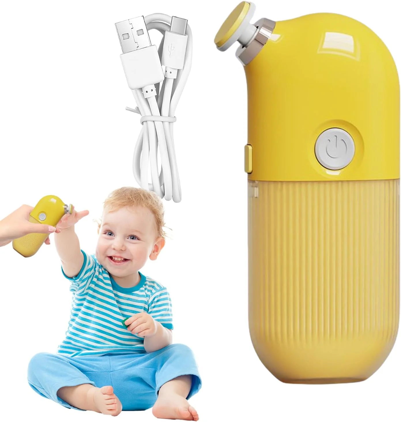 سوهان برقی ناخن | سوهان و پولیش ناخن چند منظوره ارگونومیک | دستگاه پولیش ناخن ایمن و ملایم برای کودکان، بزرگسالان و نوجوانان