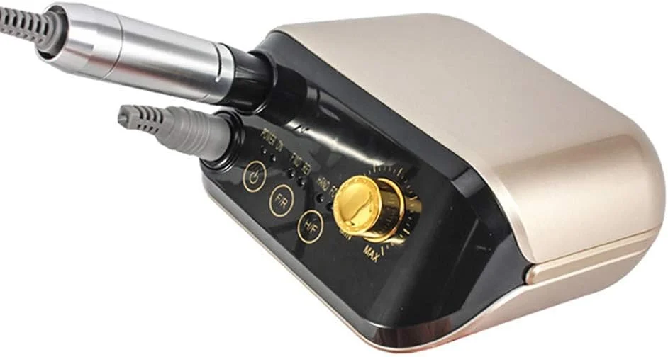 ابزار پولیش مانیکور برقی جدید 2019، ماشین مته سوهان ناخن 25000 دور در دقیقه، ست پولیشر و کلیپر ناخن حرفه ای با صفحه نمایش LCD برای ناخن های ژلی آکریلیک