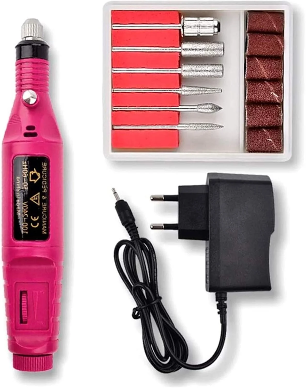 ست مانیکور و پدیکور برقی، دستگاه سوهان ناخن برای ناخن های اکریلیک، لاک معمولی، ناخن های ژلی، 6 در 1 چند منظوره