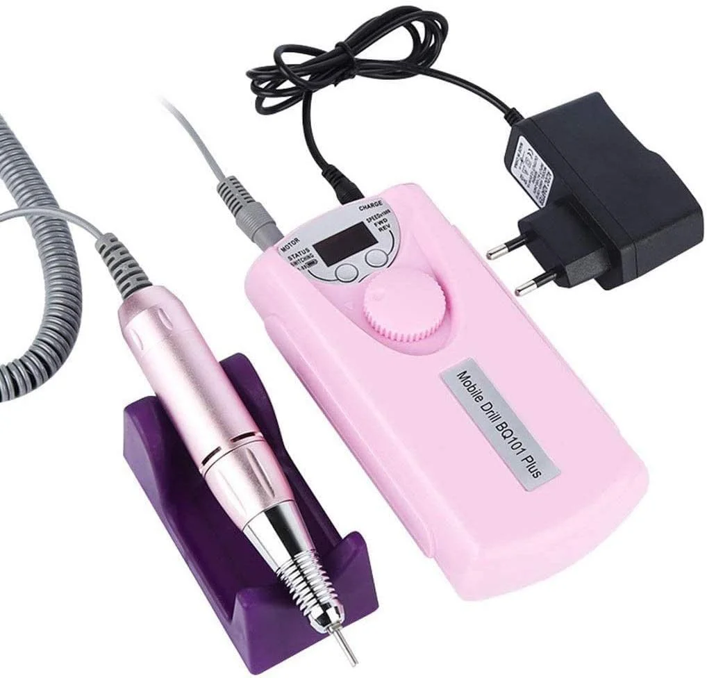 دستگاه سوهان برقی ناخن، مناسب مانیکور و پدیکور، 30000 دور در دقیقه، دستگاه صورتی، کیت کامل حرفه ای مراقبت از ناخن های دست و پا