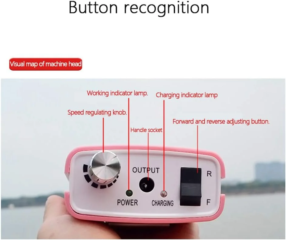 دستگاه سوهان برقی ناخن، کیت مانیکور و پدیکور 30000 دور در دقیقه، ابزار بافر کوتیکول برقی برای ناخن های اکریلیک، ناخن های ژلی، پولیشر طراحی ناخن