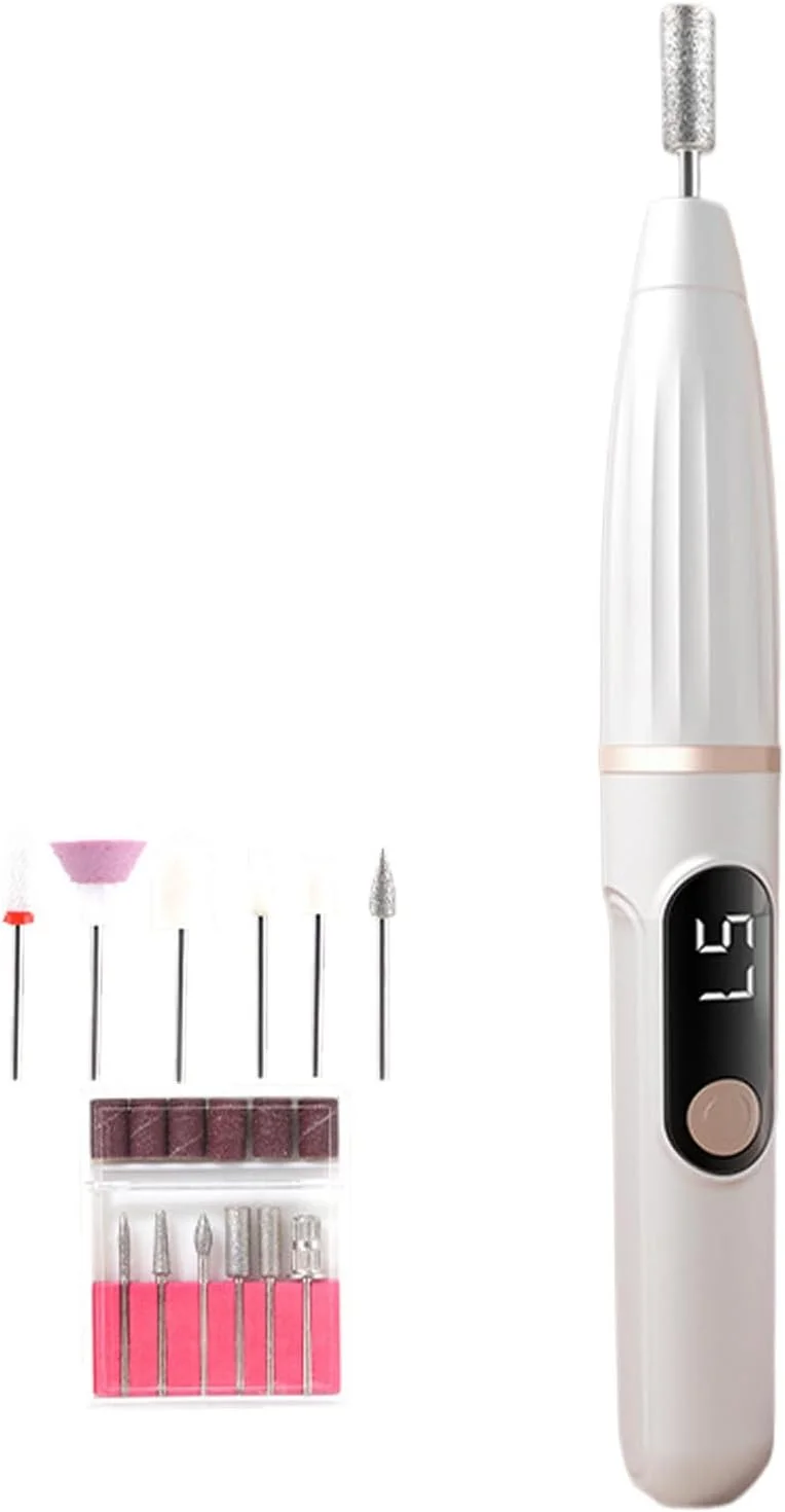 دستگاه سوهان برقی ناخن، سوهان برقی ناخن مانیکور، کیت مانیکور ابزار قابل حمل پدیکور با قطعات تعویضی، سنگ سنباده شارژی برای ناخن های دست و پا