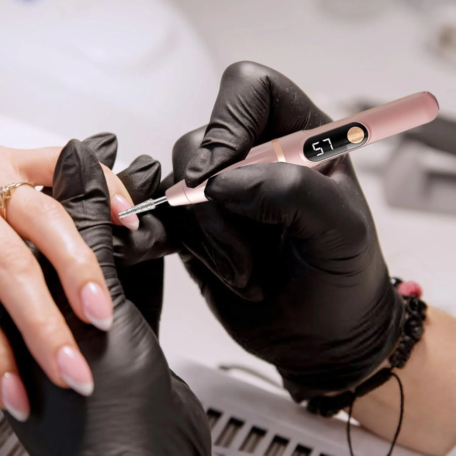 دستگاه سوهان برقی ناخن | دستگاه برقی سوهان ناخن | ست مانیکور ابزار پدیکور قابل حمل با قطعات تعویضی، سنگ سنباده شارژی برای ناخن های دست و پا