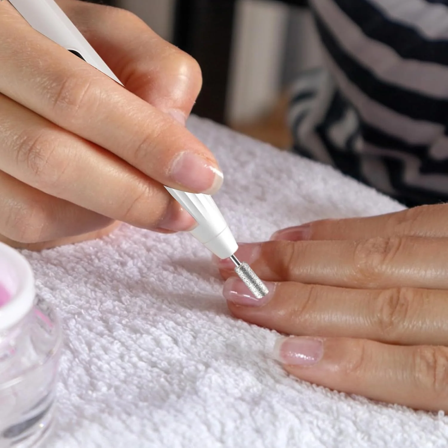 دستگاه سوهان برقی ناخن، سوهان برقی ناخن مانیکور، کیت مانیکور ابزار قابل حمل پدیکور با قطعات تعویضی، سنگ سنباده شارژی برای ناخن های دست و پا