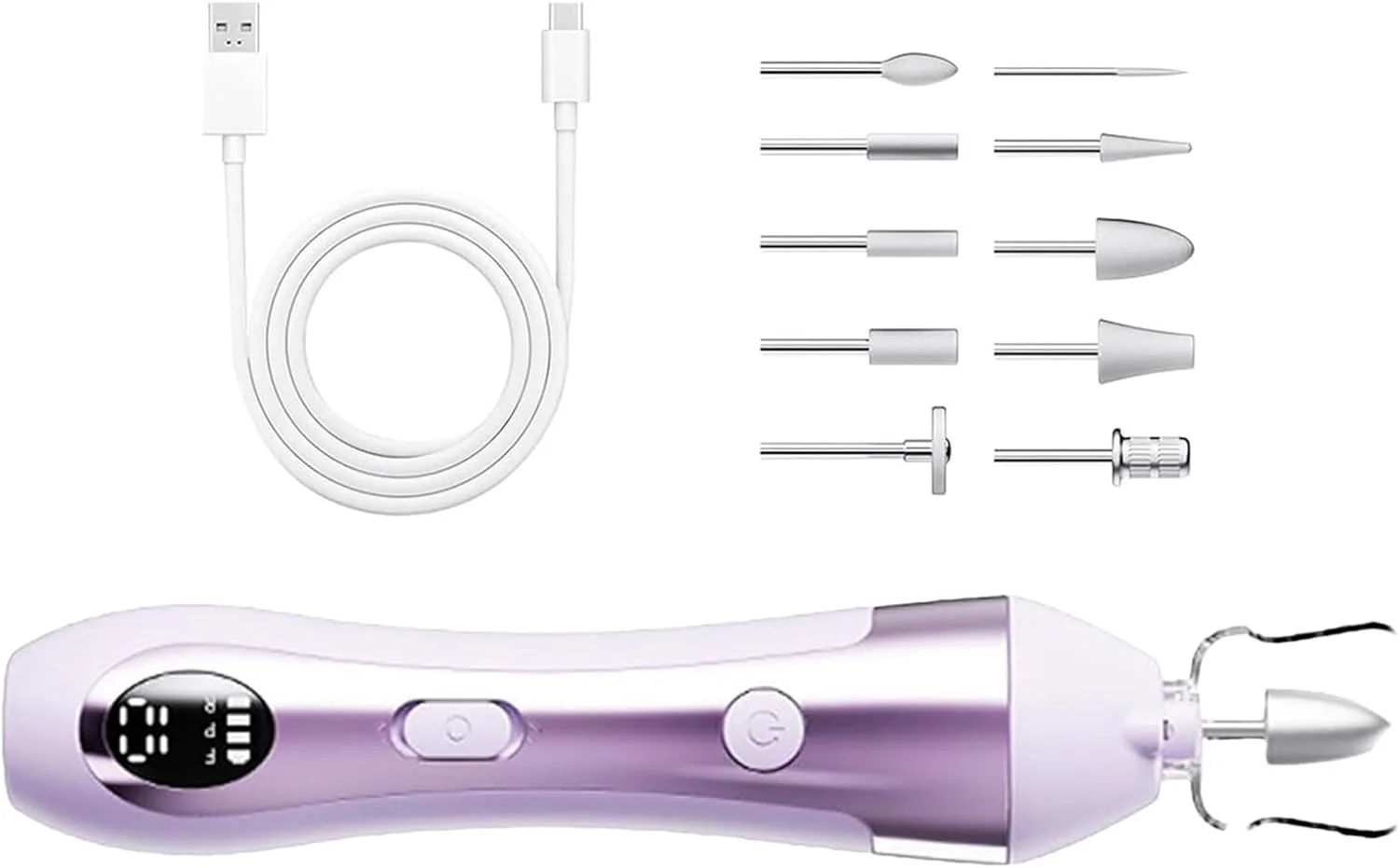 سوهان برقی ناخن - سوهان برقی مانیکور برای ناخن، لوازم مانیکور قابل شارژ با کیفیت سالن برای مبتدیان خانگی و متخصصان هنر ناخن