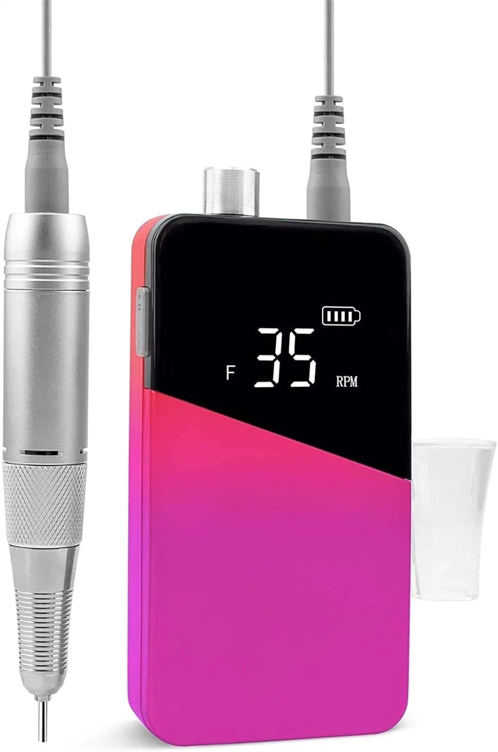 دستگاه سوهان برقی ناخن، قابل حمل با سرعت قابل تنظیم 35000 دور در دقیقه، مناسب برای مانیکور، پدیکور و پولیش با نمایشگر