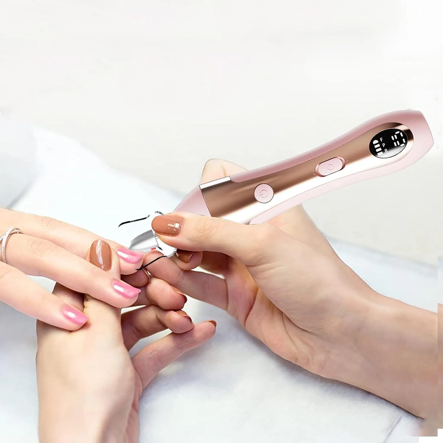 سوهان برقی ناخن، سوهان برقی مانیکور ناخن - دستگاه بی صدا با 10 تنظیم سرعت قابل تنظیم برای مبتدیان، متخصصان، هنر ناخن و مانیکور