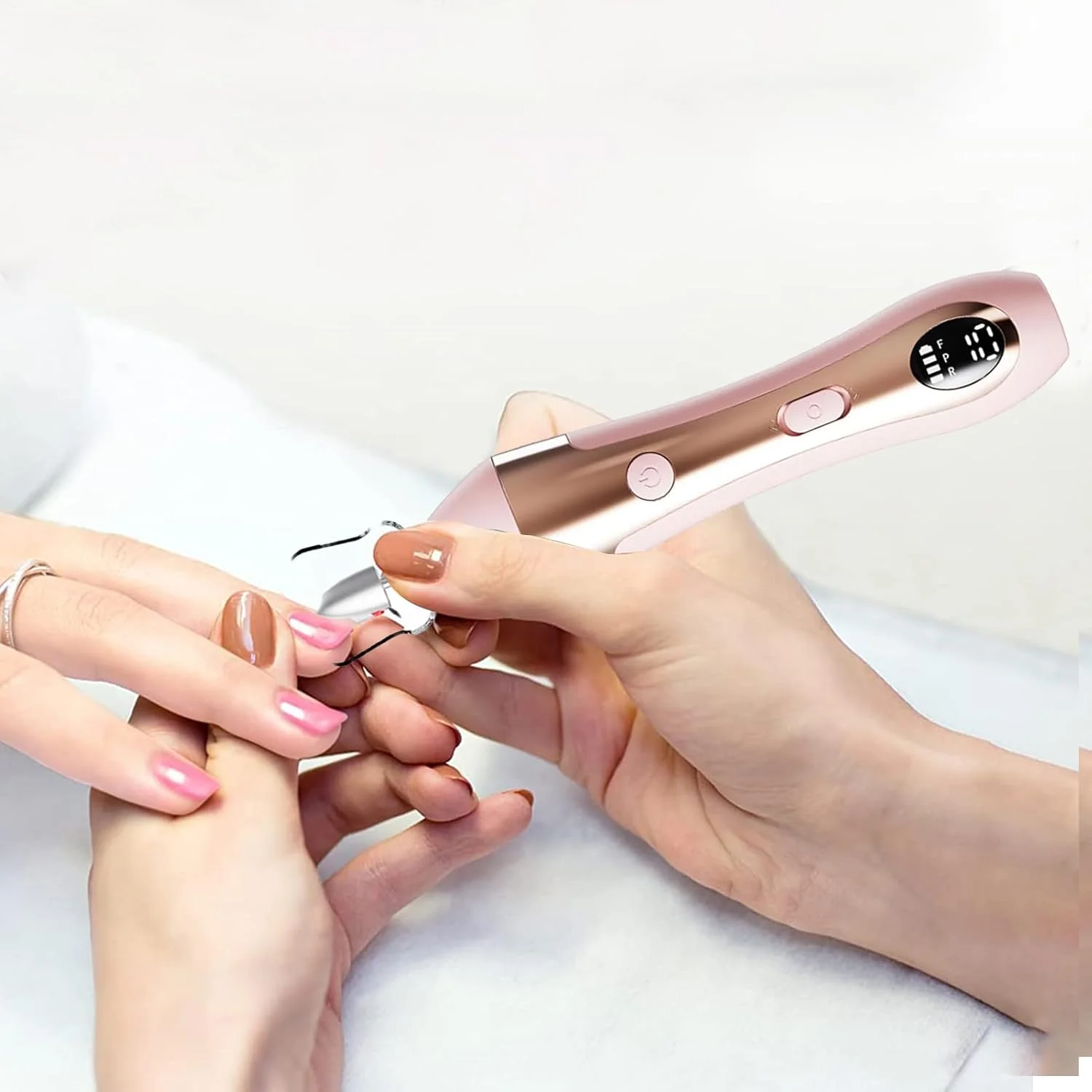 سوهان برقی ناخن - سوهان ناخن برقی حرفه ای - لوازم مانیکور قابل شارژ با کیفیت سالن برای مبتدیان و حرفه ای ها، مناسب برای هنر ناخن