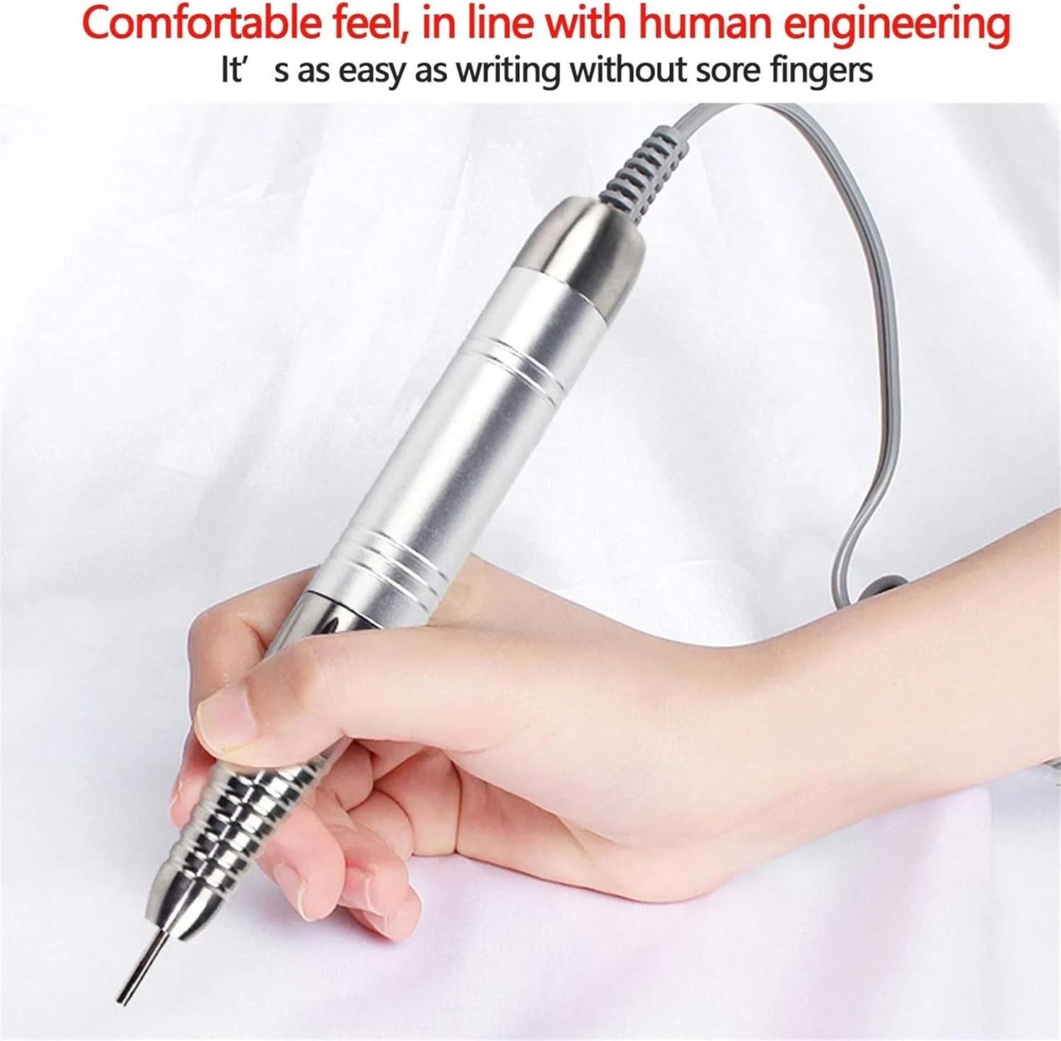 دستگاه سوهان برقی ناخن قابل حمل و شارژی 35000 دور در دقیقه، ست حرفه ای مانیکور و پدیکور برقی برای ناخن های اکریلیک و ژل