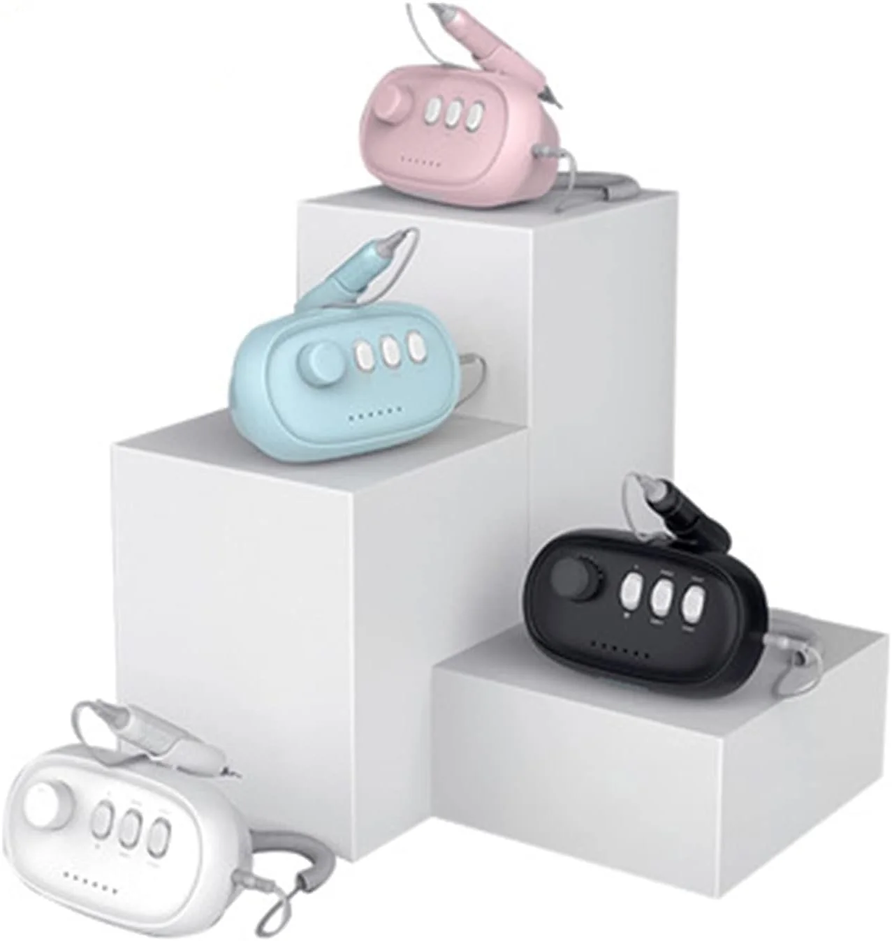 دستگاه سوهان برقی ناخن FURLOU، دستگاه دریل ناخن رنگارنگ 35000 دور در دقیقه، سوهان برقی حرفه ای ناخن، مته های مانیکور ناخن برای طراحی ناخن برای ناخن های طبیعی، لاک ژل (رنگ: مشکی)