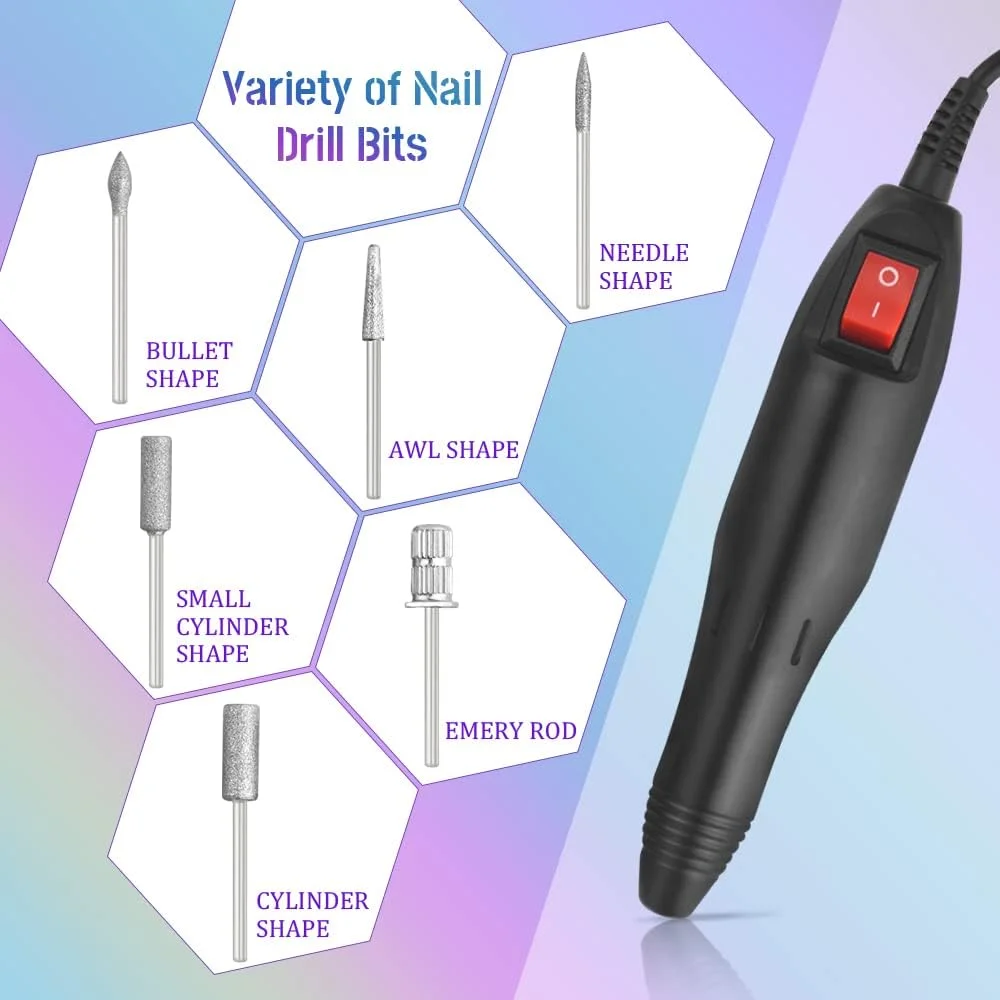 دستگاه پرداخت و پولیش ناخن برقی حرفه ای LILYS PET با سرعت 20000 دور در دقیقه، به همراه یک بسته نوارهای سنباده (خاکستری)