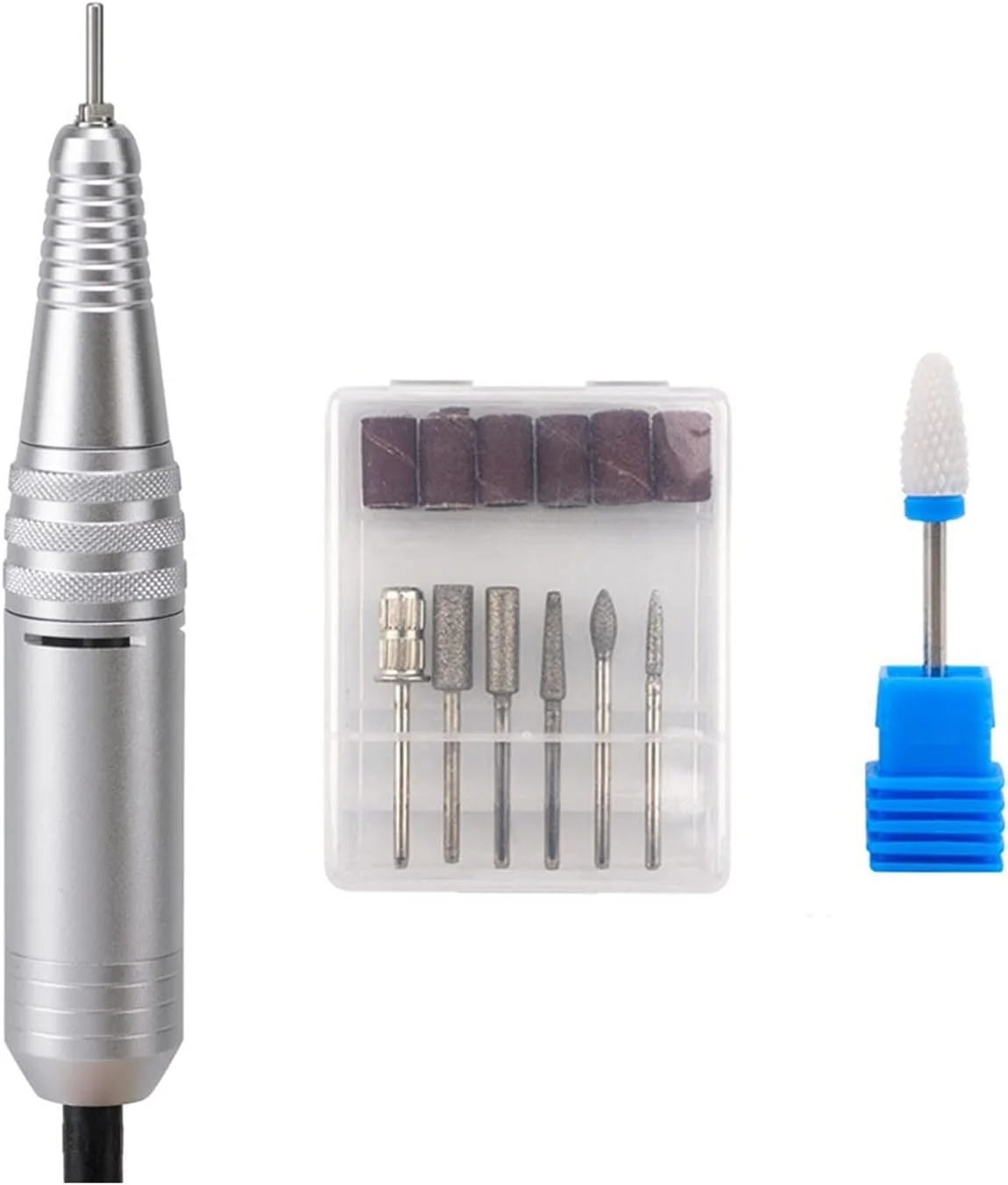 دستگاه سوهان برقی ناخن تمکین، ست دستگاه مانیکور قابل حمل، قلم، دستگاه پدیکور، فایل ناخن، کیت دریل برقی هنری با دریل سرامیکی، دستگاه قابل حمل مانیکور پدیکور