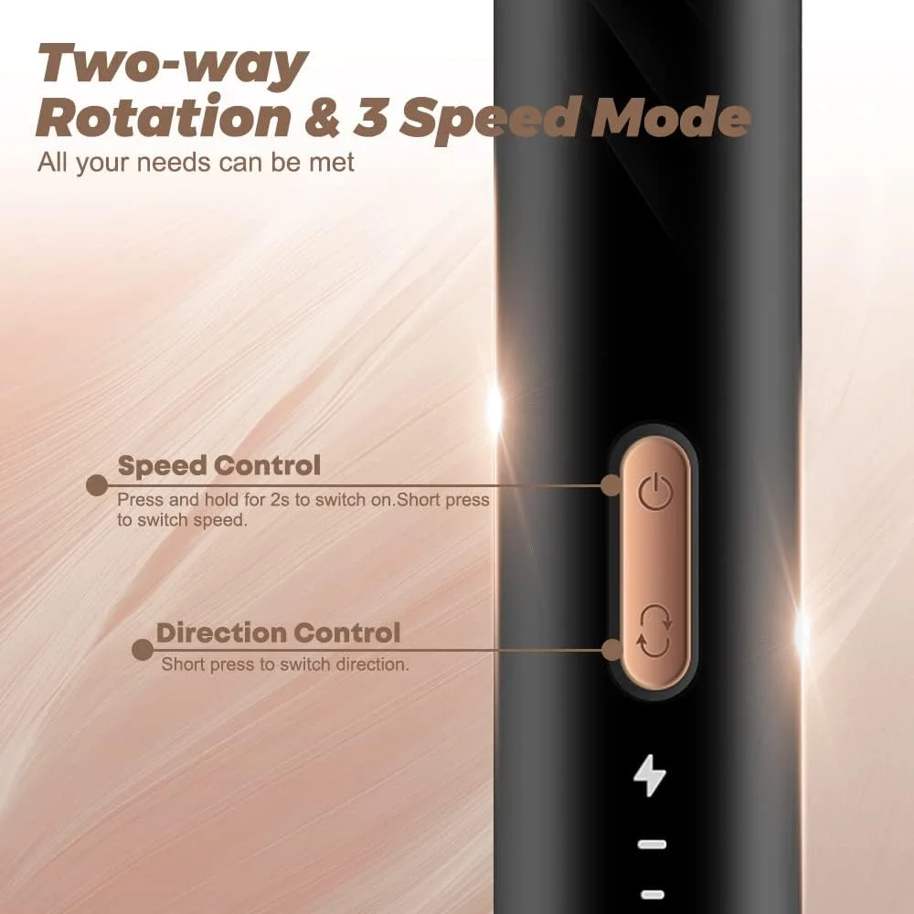 دستگاه سوهان برقی ناخن حرفه ای قابل شارژ با سرامیک، مناسب برای مبتدیان، ست دستگاه سوهان برقی برای پولیش ناخن، ابزار مانیکور و پدیکور (مشکی)