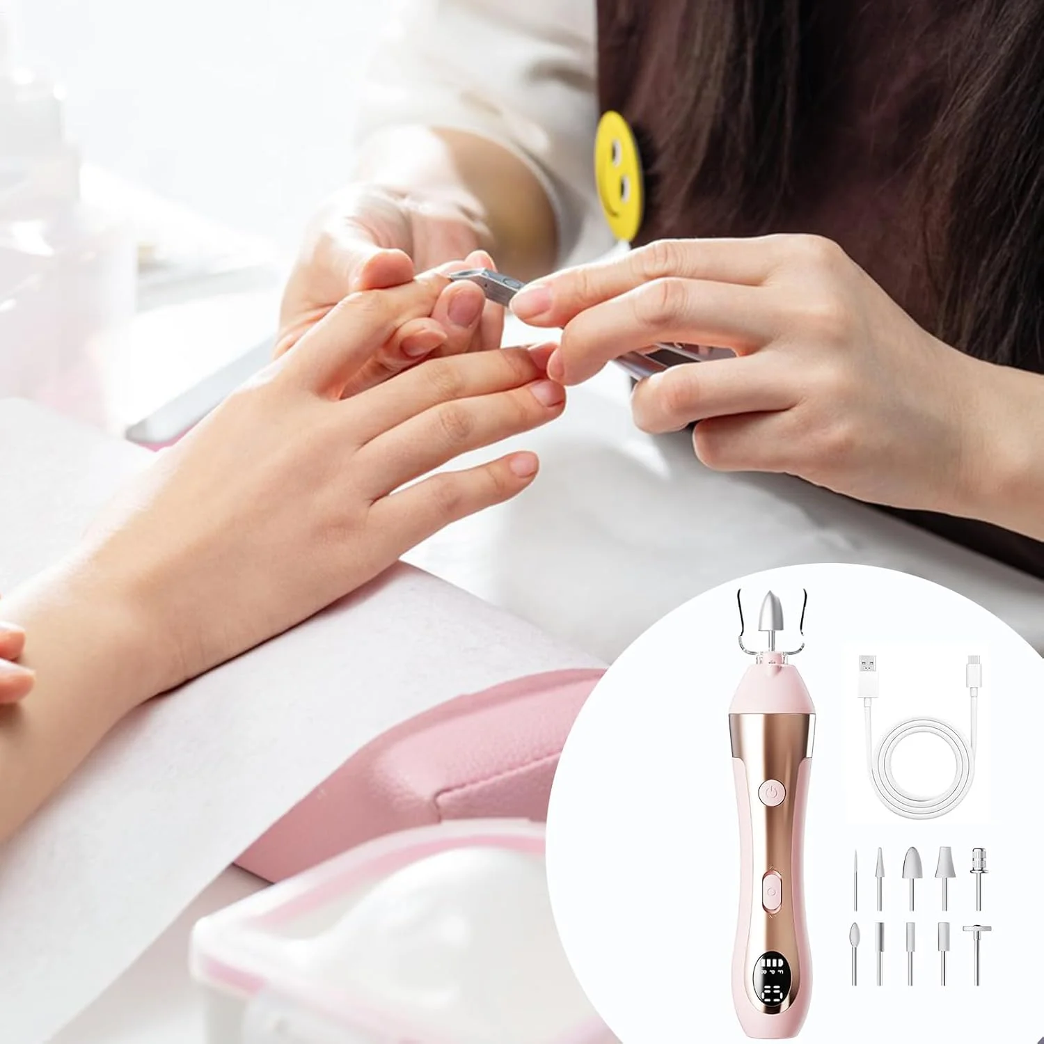 ابزار برقی سوهان ناخن - سوهان برقی مانیکور ناخن، 10 سرعت قابل تنظیم، تجهیزات قابل شارژ برای سالن، خانه، مبتدیان، حرفه ای ها، مادران، دوستان و سالمندان ابزار برقی سوهان ناخن - سوهان برقی مانیکور ناخن، 10 سرعت قابل تنظیم، تجهیزات قابل شارژ برای سالن، خانه، مبتدیان، حرفه ای ها، مادران، دوستان و سالمندان